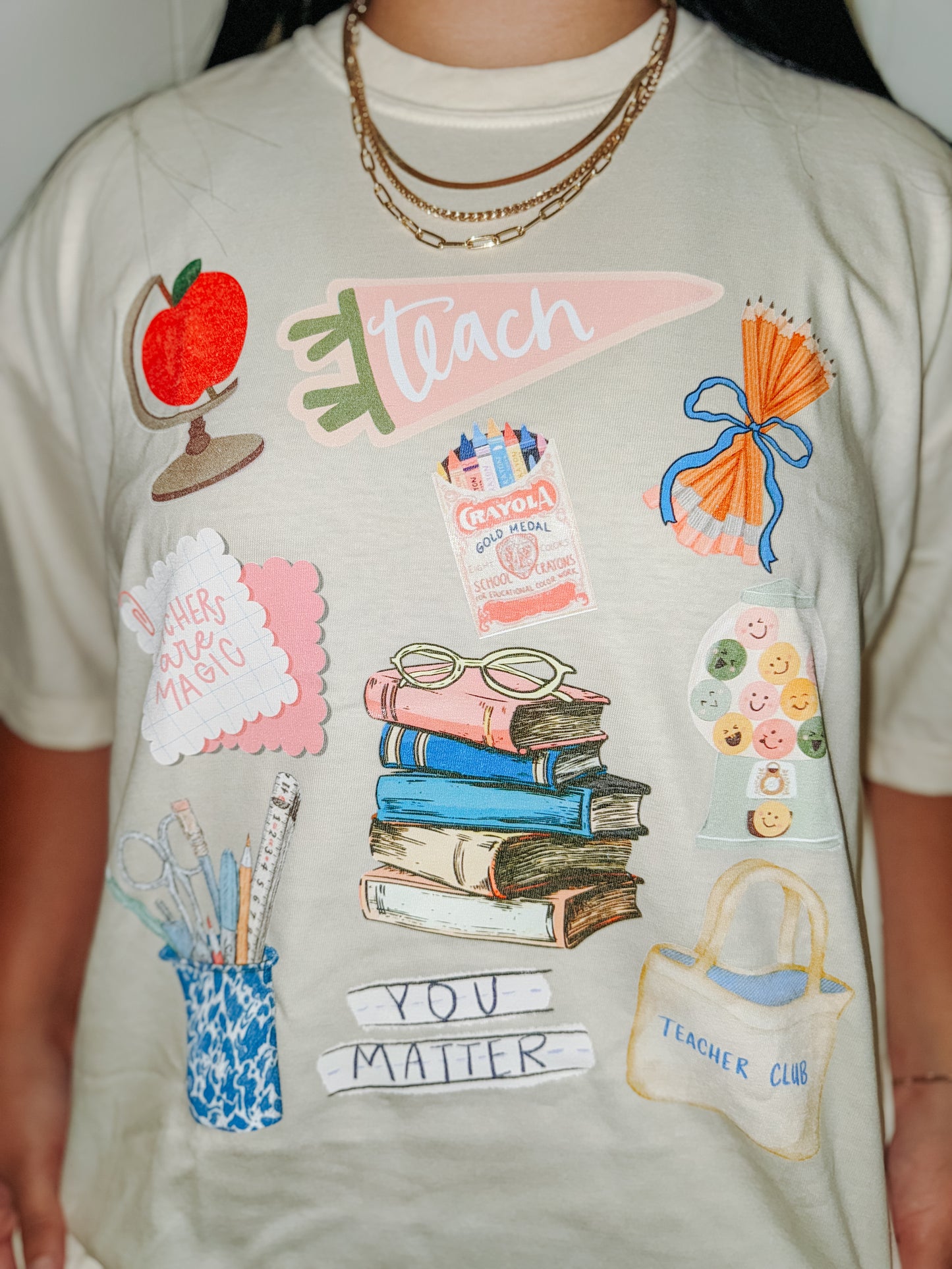 Teachers Collage Graphic Tee