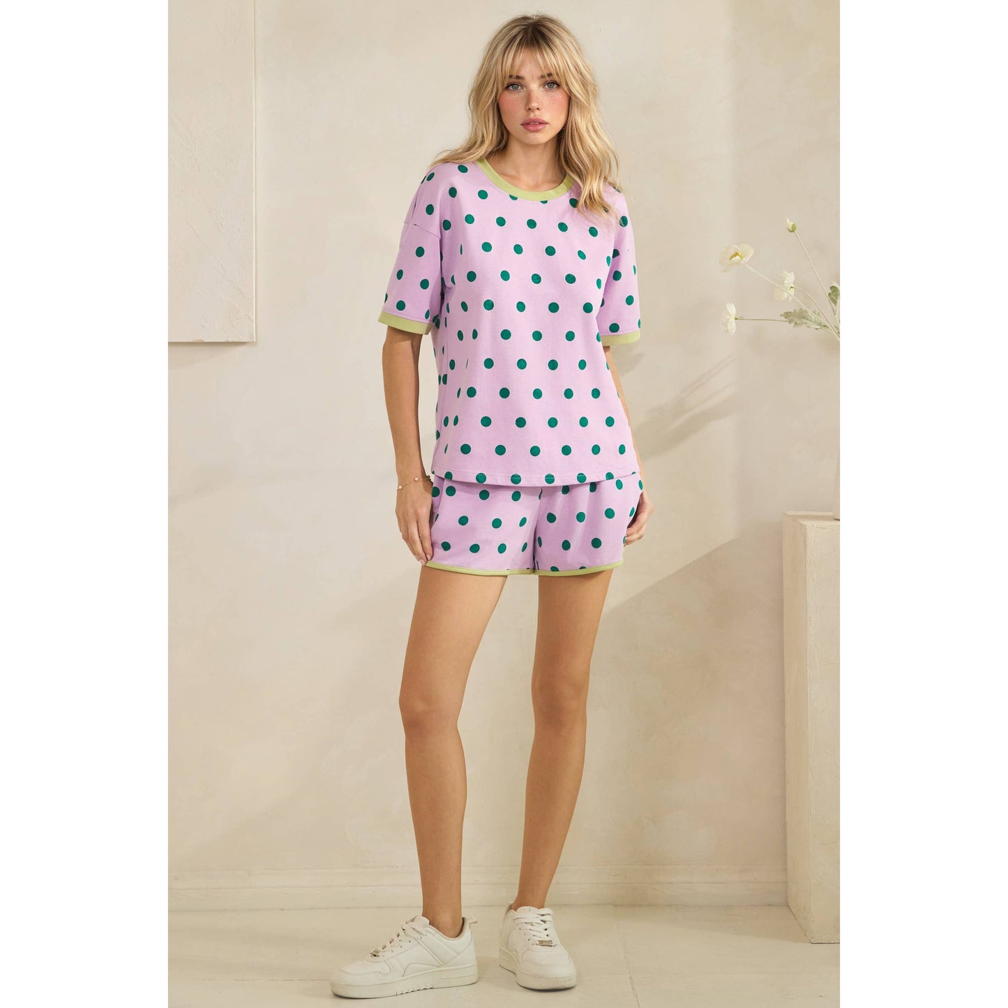 Classic Polka Dot Relaxed Lounge Set