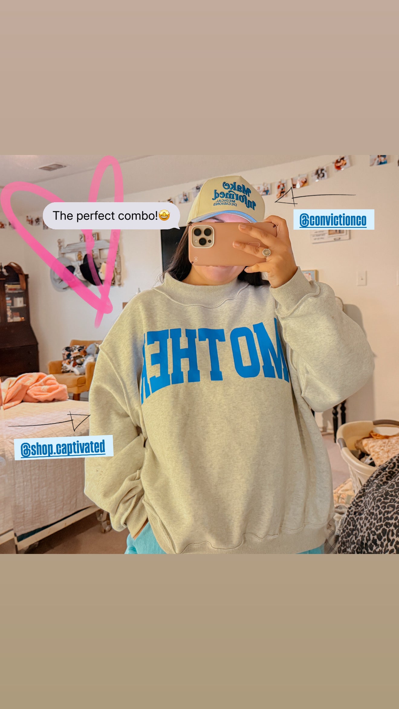 MOTHER & COOL MOM Reversible Sweatshirt