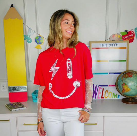 Teacher Smiley Tee 👩‍🏫