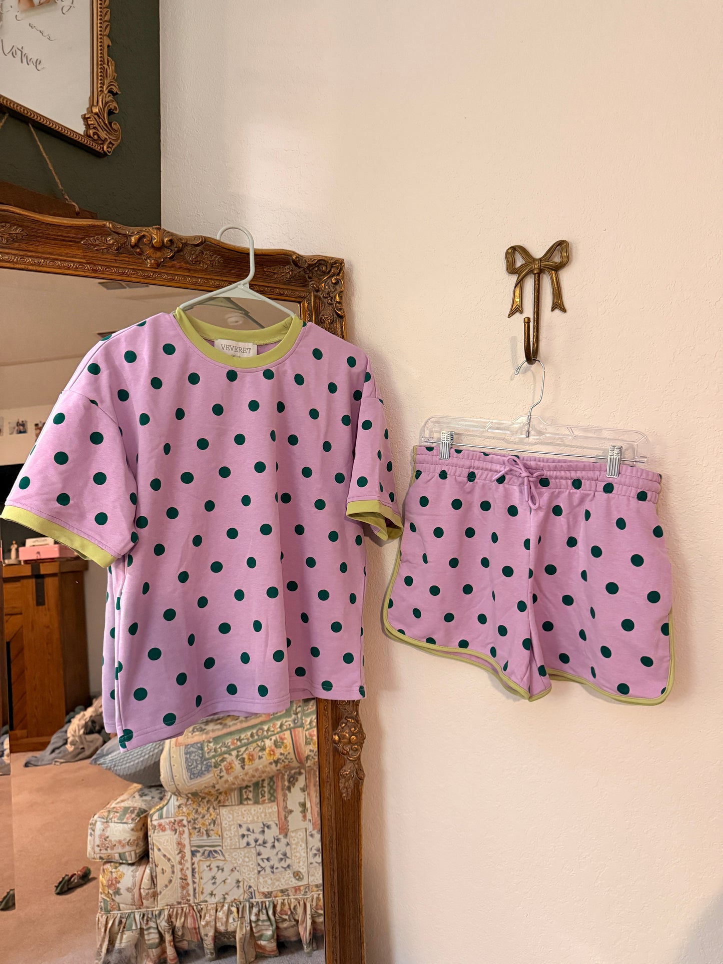 Classic Polka Dot Relaxed Lounge Set
