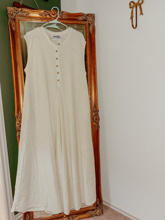 Bucketlist Jumpsuit - Ivory