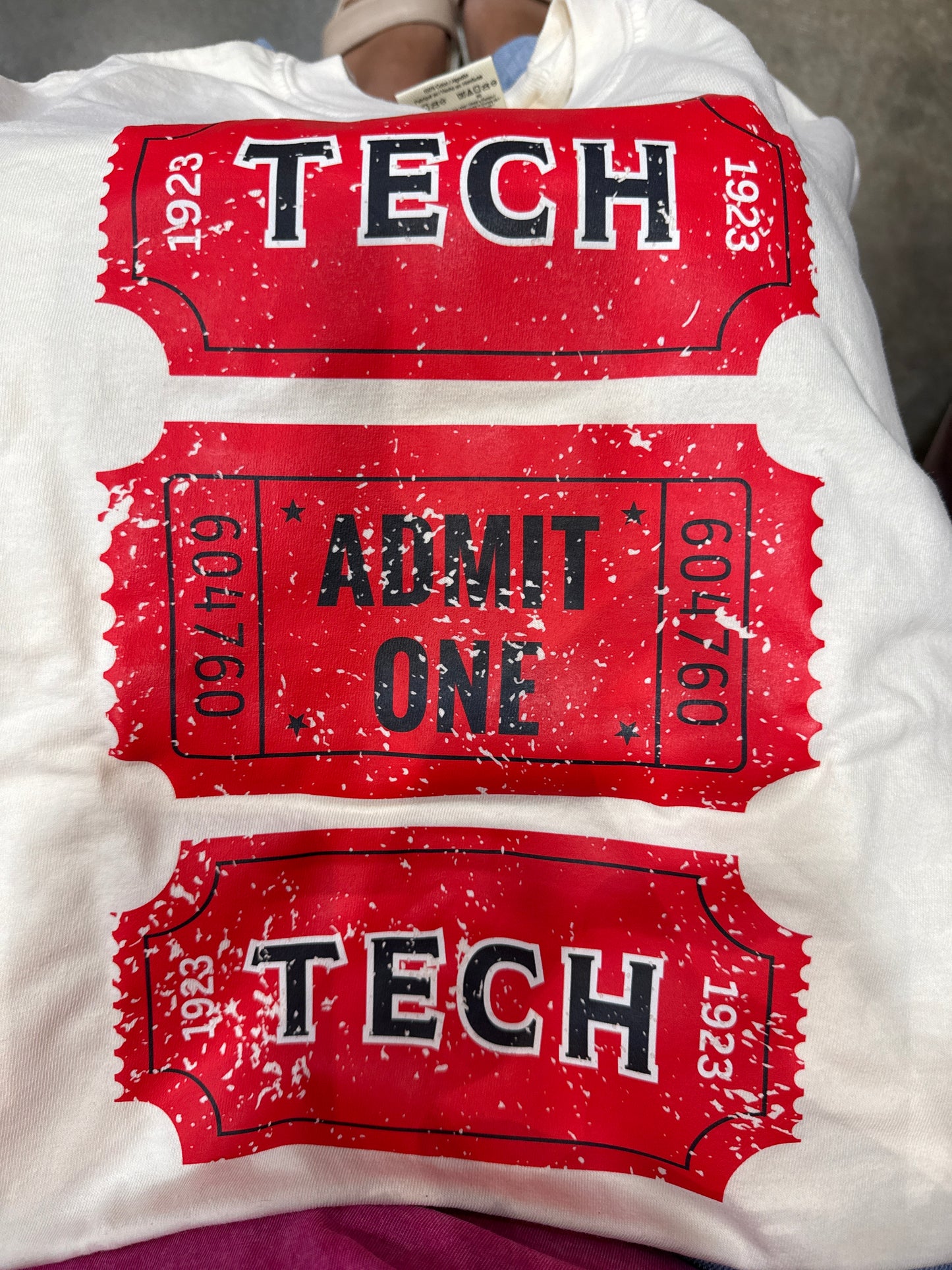 TTU Ticket Tee♥️🪩🤍🏈