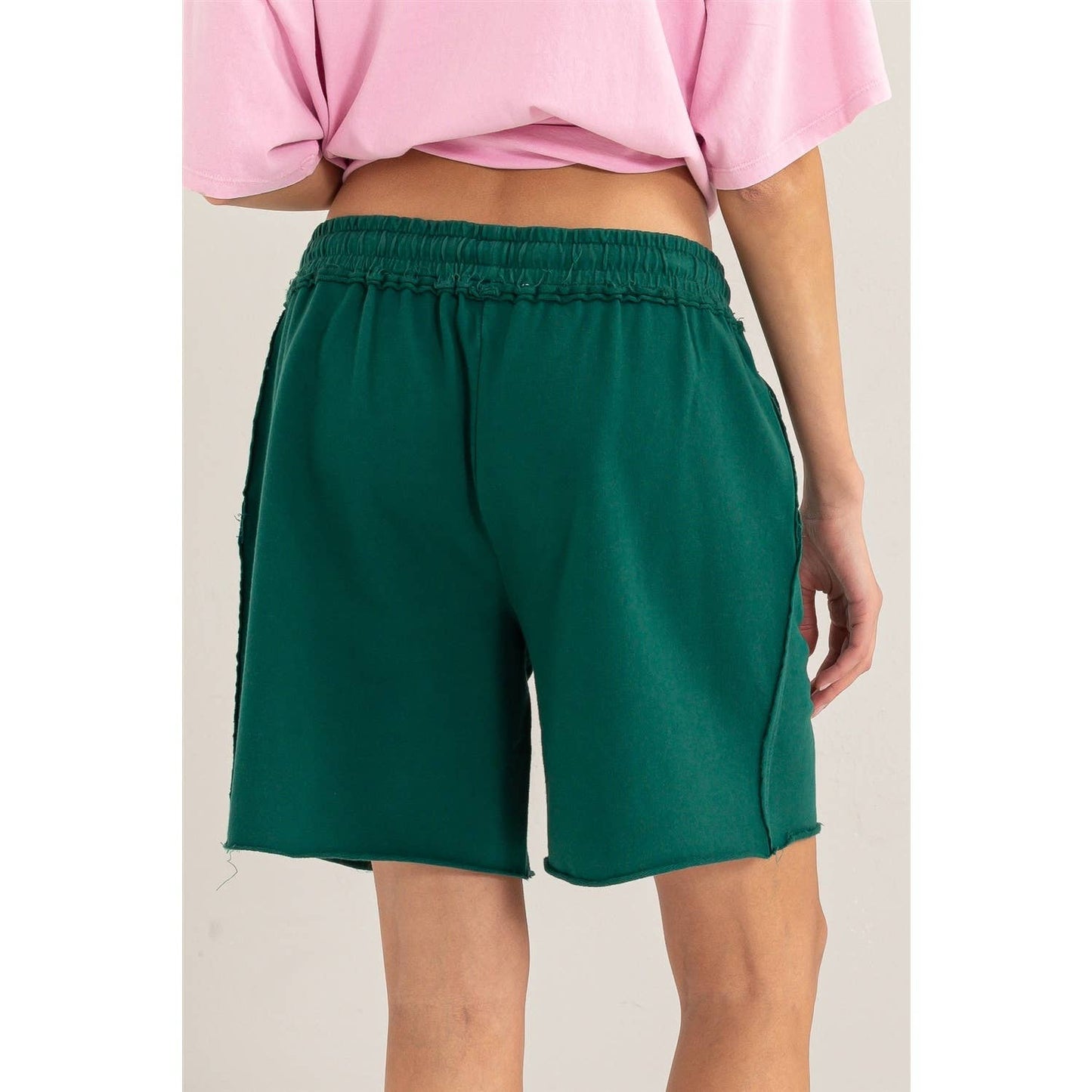 Mid Rise Drawstring Shorts