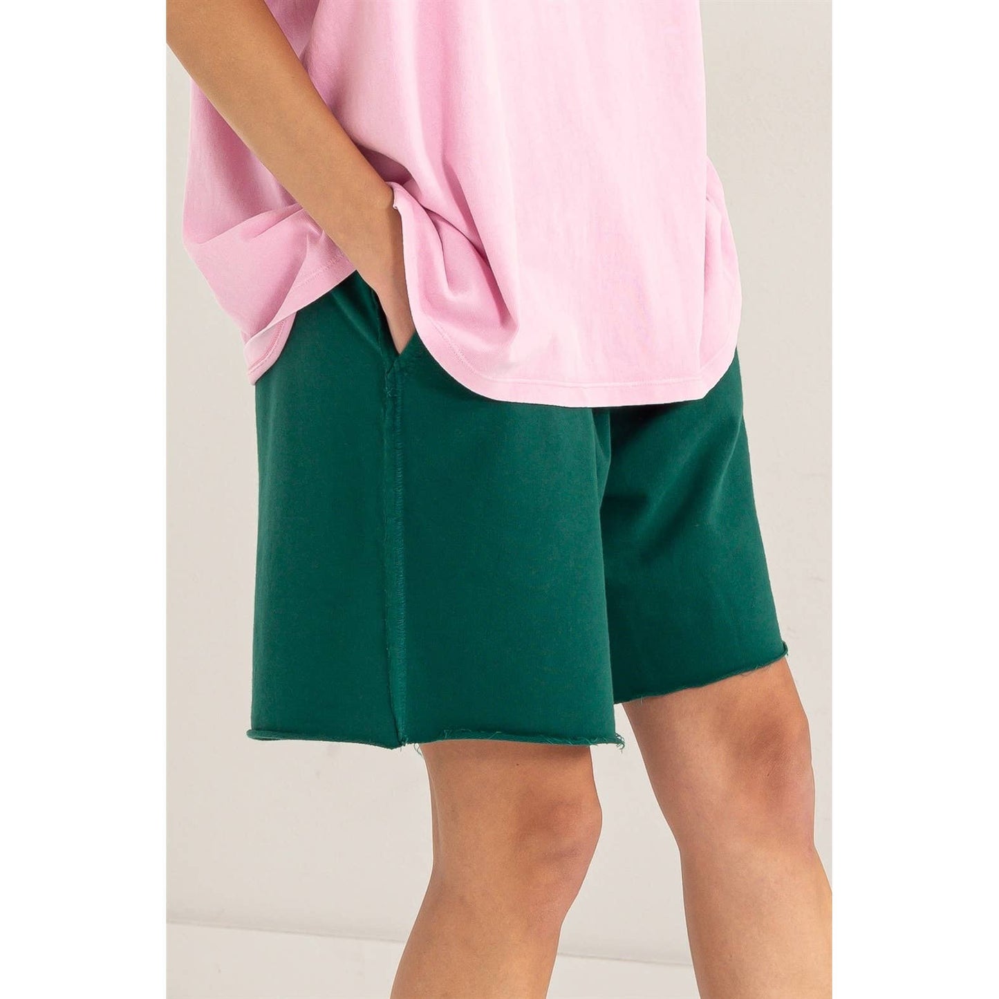 Mid Rise Drawstring Shorts